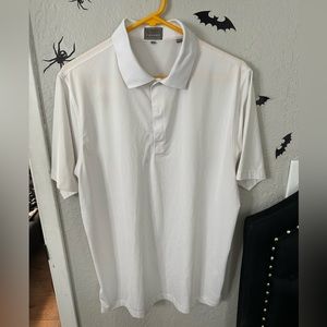 Men’s Fennec White Golf Shirt Size L